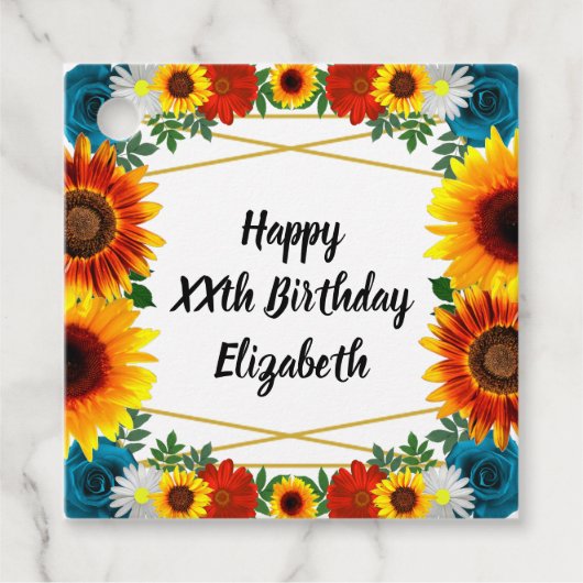 バックヤードサマーフローラ幾何学模様 フェイバータグ (正面)