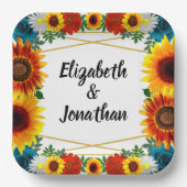 バックヤードサマーフローラ幾何学模様 ペーパープレート (正面)