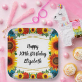 バックヤードサマーフローラ幾何学模様 ペーパープレート (パーティー)