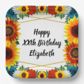 バックヤードサマーフローラ幾何学模様 ペーパープレート (正面)