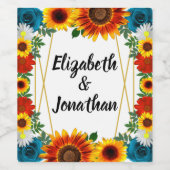 バックヤードサマーフローラ幾何学模様 ワインラベル (シングルラベル)