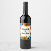 バックヤードサマーフローラ幾何学模様 ワインラベル (正面)