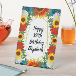 バックヤードサマーフローラ幾何学模様 台座サイン