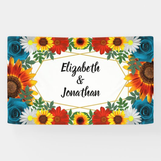 バックヤードサマーフローラ幾何学模様 横断幕 (横)