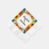 バックヤードサマーフローラ幾何学模様 縁ありカクテルナプキン (角)