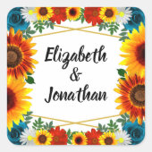 バックヤードサマーフローラ幾何結婚の スクエアシール (正面)