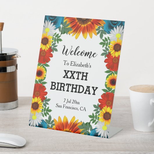 バックヤードサマーフローラ誕生日 台座サイン (インサイチュ)