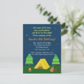 バックヤードスリーポーバーキャンピングバースデーパーティー 招待状 (スタンド正面)