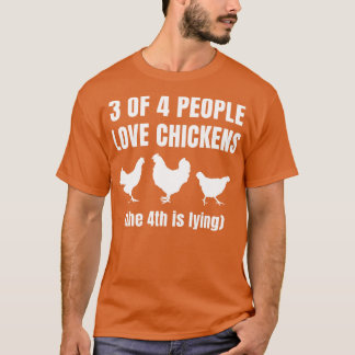 バックヤードチキンおもしろい農家チキン恋人4 Tシャツ