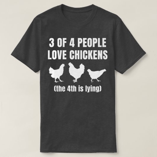 バックヤードチキンおもしろい農家チキン恋人5 Tシャツ (デザイン正面)
