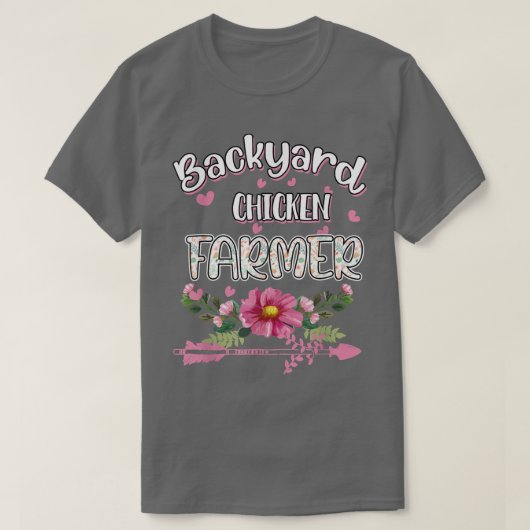 バックヤードチキン農家おもしろいユーモア Tシャツ (デザイン正面)