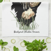 バックヤードチキン農家とルースターデザイン キッチンタオル (折り畳み)
