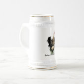 バックヤードチキン農家とルースターデザイン ビールジョッキ (正面左)