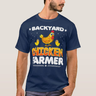 バックヤードチキン農家-農業チキンレディ Tシャツ