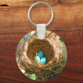 バックヤードツリーネストのロビンエッグ キーホルダー (正面)