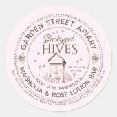 バックヤードハイブズビーズワックスバーラベル ラウンドシール (正面)