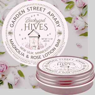 バックヤードハイブズビーズワックスバーラベル ラウンドシール