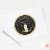 バックヤードハイブハニーラベル手瓶入り生 ラウンドシール (封筒)