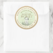 バックヤードハイブハニーラベル手瓶入り生 ラウンドシール (バッグ)