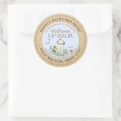 バックヤードハイブビーズワックスリップバームクラフトフラワーラベル ラウンドシール (バッグ)