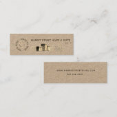 バックヤードハニークラフトフラワーハイブ金ゴールドハートミツバチ スキニー名刺 (正面/裏面)