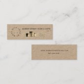 バックヤードハニークラフトフラワーハイブ金ゴールドハートミツバチ スキニー名刺 (正面/裏面)