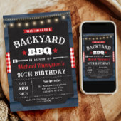 バックヤードバーベキュー90th誕生日招待状 招待状