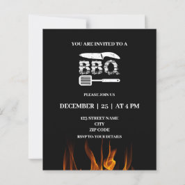 バックヤードパーティーbbq招待状