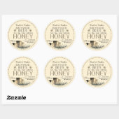 バックヤードビーズハイブアンドリトルビーズオンアイボリー ラウンドシール (シート)