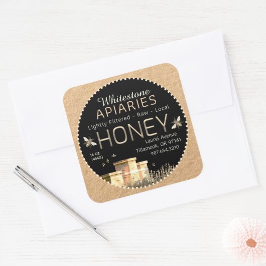 バックヤードビーズハイブ&リトルビーズオンクラフト スクエアシール (封筒)