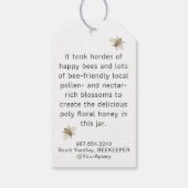 バックヤードビーズハニージャールラベルサンフラワーホワイト ギフトタグ (裏面)