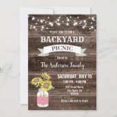 バックヤードピクニックネイバーバーバーベキュー 招待状 (正面)