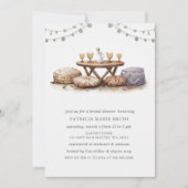 バックヤードピクニックボヘミアンボホブライダルシャワー 招待状 (正面)