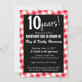 バックヤードピクニック記念日招待状テンプレート 招待状 (正面)