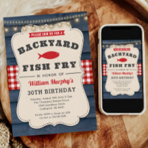 バックヤードフィッシュフライ30th誕生日招待状