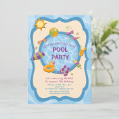 バックヤードプールパーティの招待状 招待状 (スタンド正面)