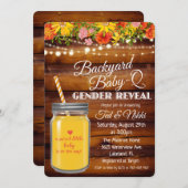 バックヤードベビーQメーソンジャールジェンダーリビール招待状 招待状 (正面/裏面)