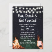 バックヤードボンドファイア&ビール30th誕生日パーティー 招待状 (正面)