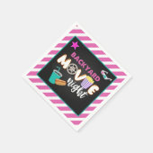 バックヤードムービーナイトナプキン – 女の子 スタンダードカクテルナプキン (角)