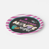 バックヤードムービーナイトプレート – 少女 ペーパープレート (アングル)