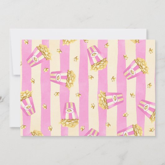 バックヤードムービーナイト誕生日写真 招待状 (裏面)