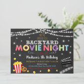 バックヤードムービーナイト誕生日 招待状 (スタンド正面)