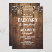 バックヤード誕生日招待状 招待状 (正面/裏面)