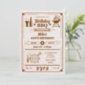 バックヤードBBQとビール誕生日パーティー 招待状 (スタンド正面)