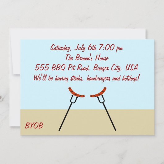 バックヤードBBQゲットコンソーシアムパーティの招待状 招待状 (裏面)