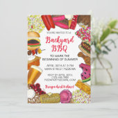 バックヤードBBQバーベキュークックアウトピクニックバーベキュー 招待状 (スタンド正面)