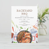 バックヤードBBQバーベキューバースデーパーティー 招待状 (スタンド正面)