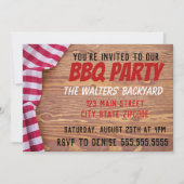 バックヤードBBQパーティーピクニックテーブル 招待状 (正面)