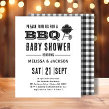 バックヤードBBQベビーシャワーバジェット招待状