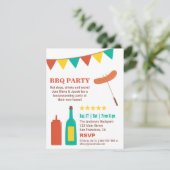 バックヤードBBQ引っ越し祝いパーティーパーティの招待状 招待状 (スタンド正面)